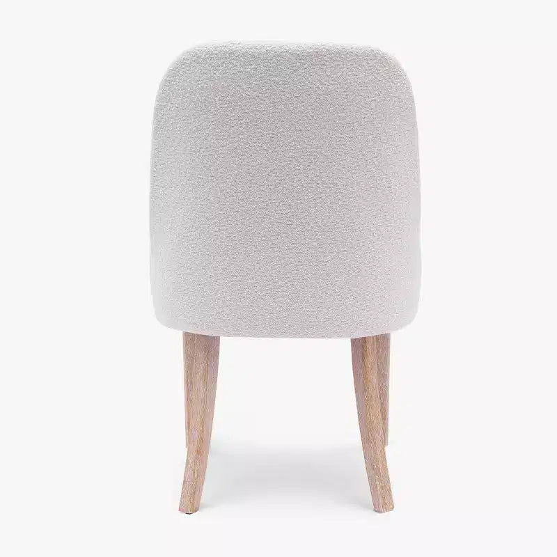 Chaise de salle à manger en bouclette rembourrée