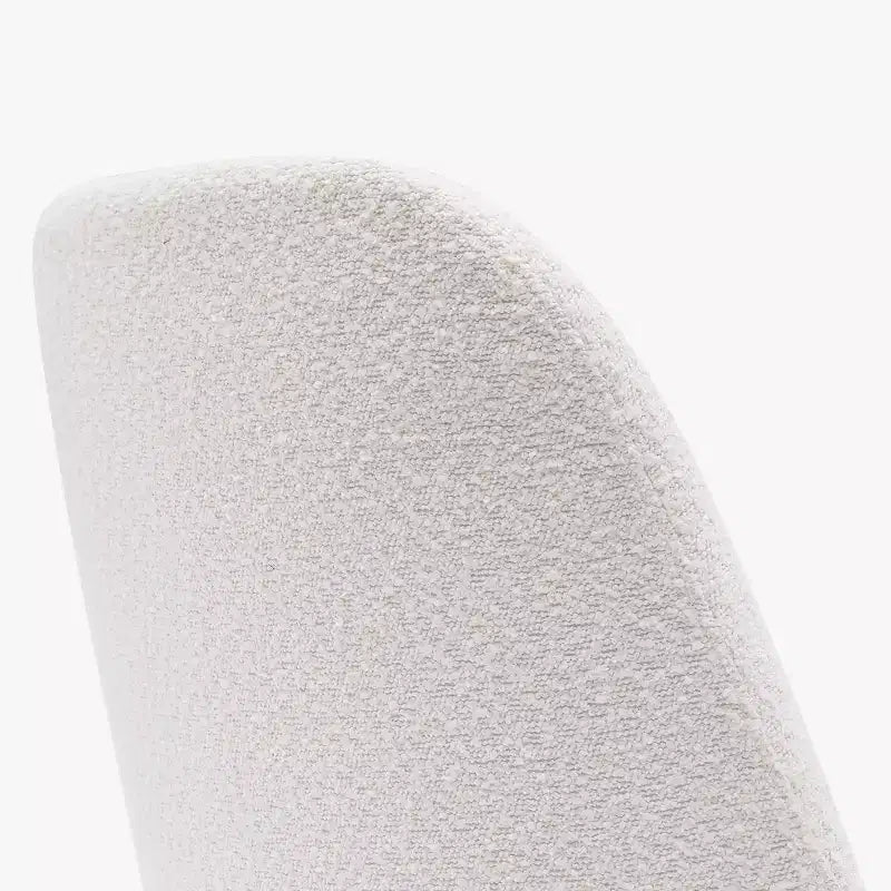 Chaise de salle à manger en bouclette rembourrée