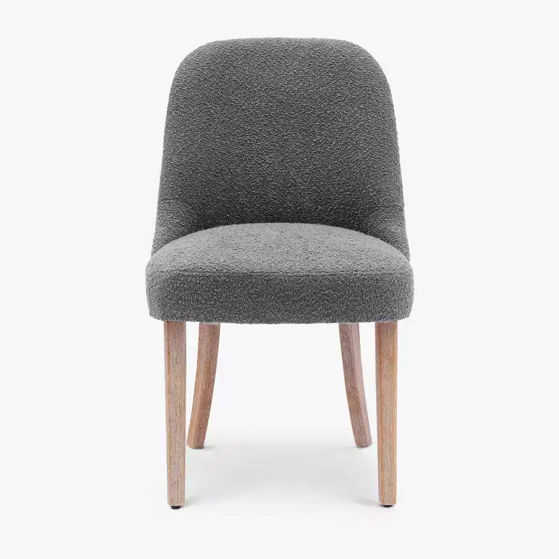 Chaise de salle à manger en bouclette rembourrée