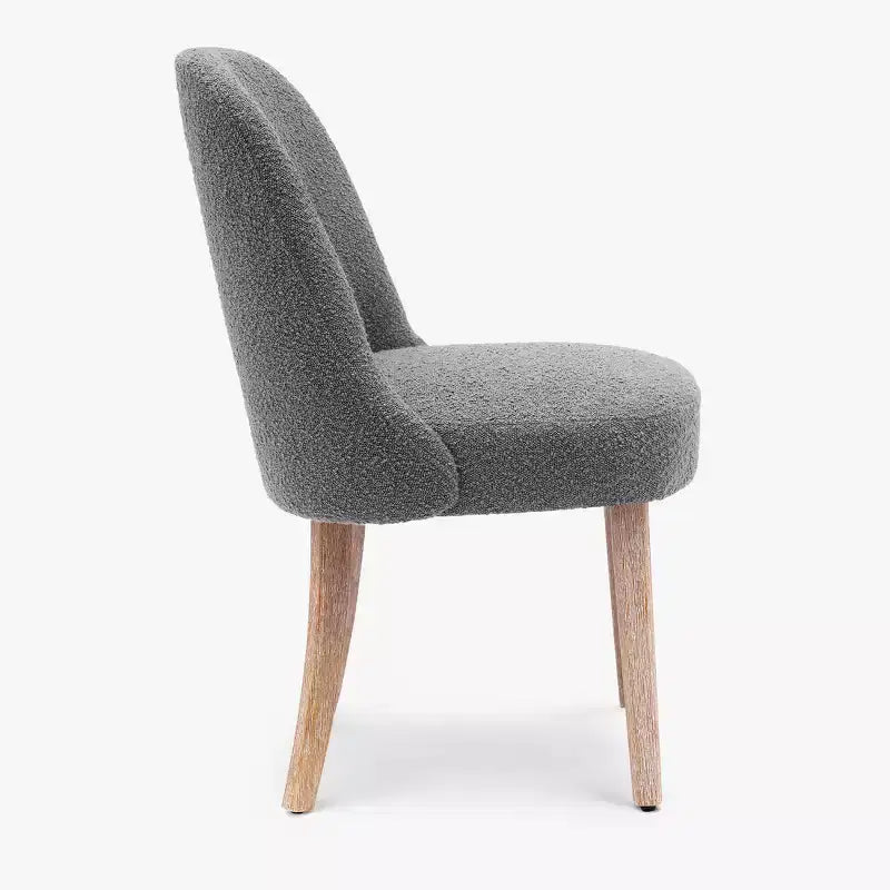 Chaise de salle à manger en bouclette rembourrée