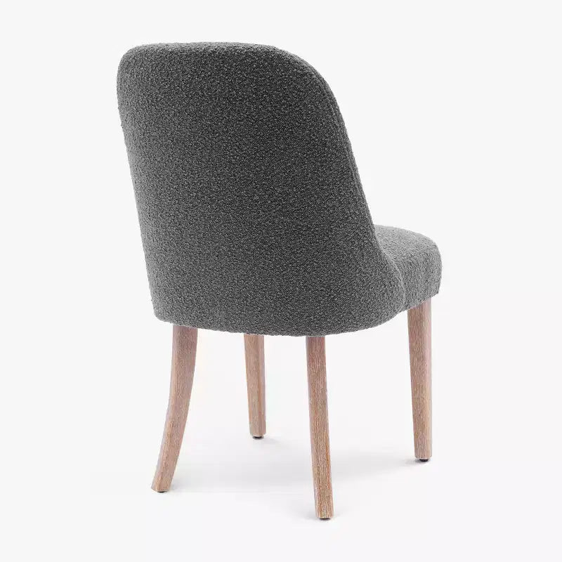 Chaise de salle à manger en bouclette rembourrée