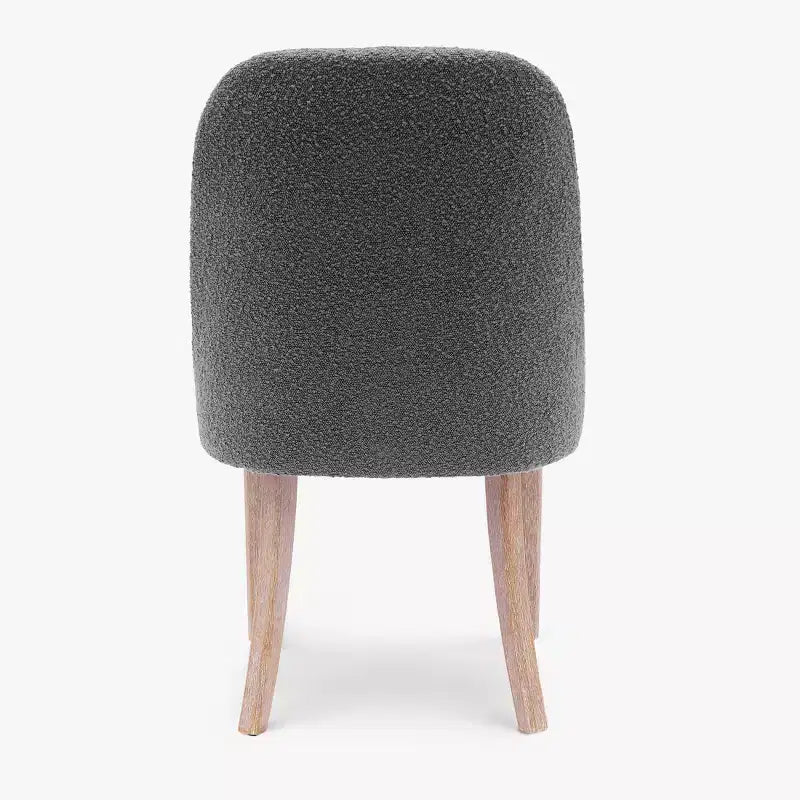 Chaise de salle à manger en bouclette rembourrée