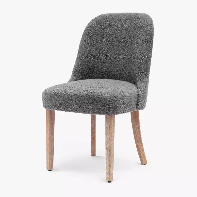 Chaise de salle à manger en bouclette rembourrée