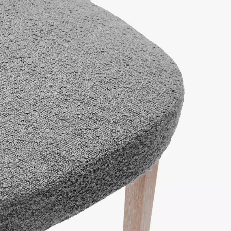 Chaise de salle à manger en bouclette rembourrée
