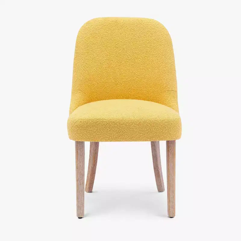 Chaise de salle à manger en bouclette rembourrée