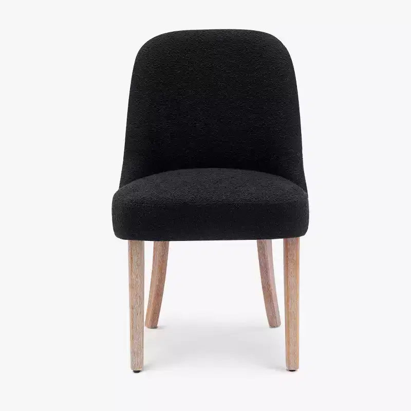 Chaise de salle à manger en bouclette rembourrée