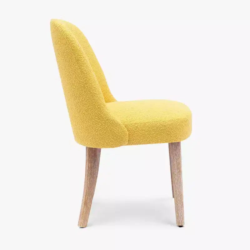 Chaise de salle à manger en bouclette rembourrée