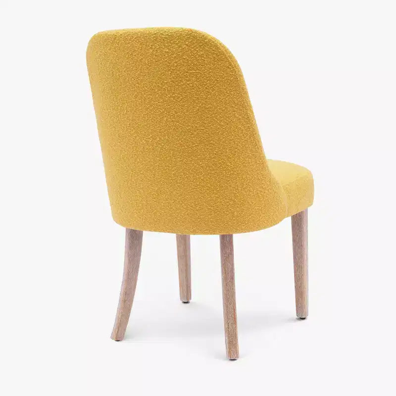 Chaise de salle à manger en bouclette rembourrée