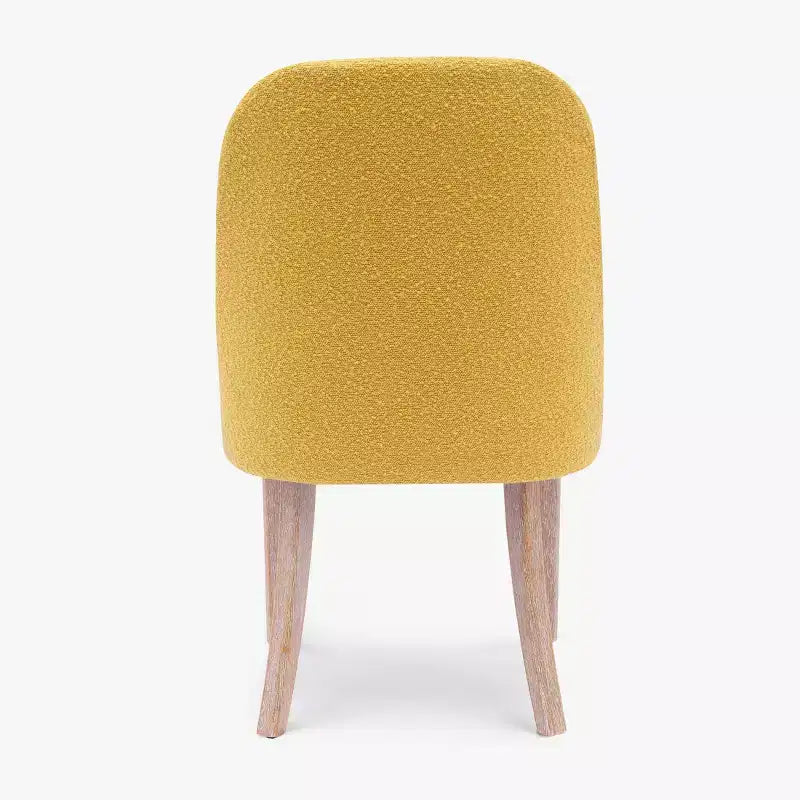 Chaise de salle à manger en bouclette rembourrée