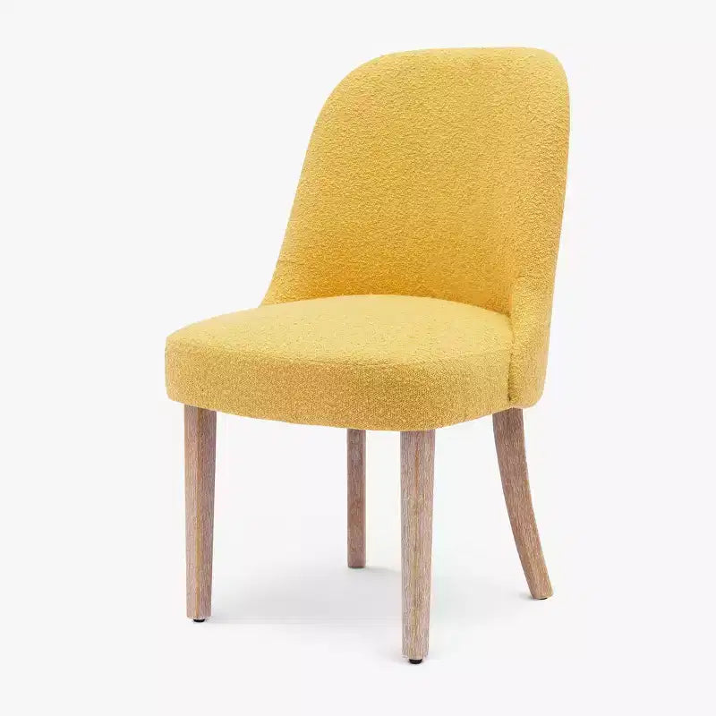 Chaise de salle à manger en bouclette rembourrée