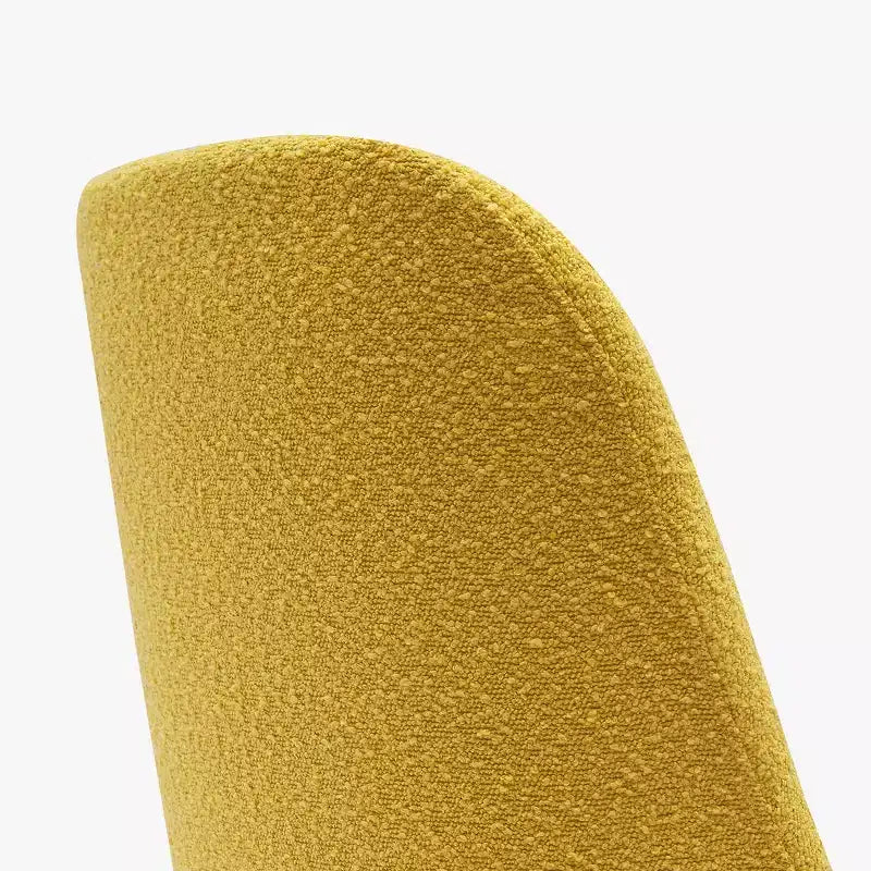 Chaise de salle à manger en bouclette rembourrée