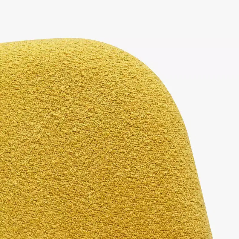 Chaise de salle à manger en bouclette rembourrée