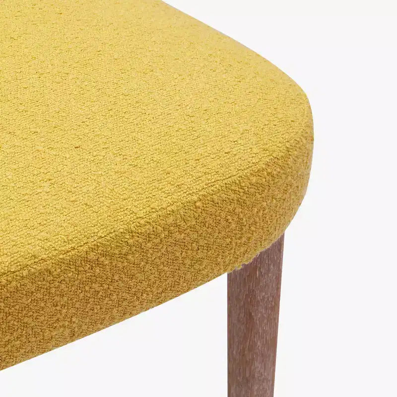 Chaise de salle à manger en bouclette rembourrée