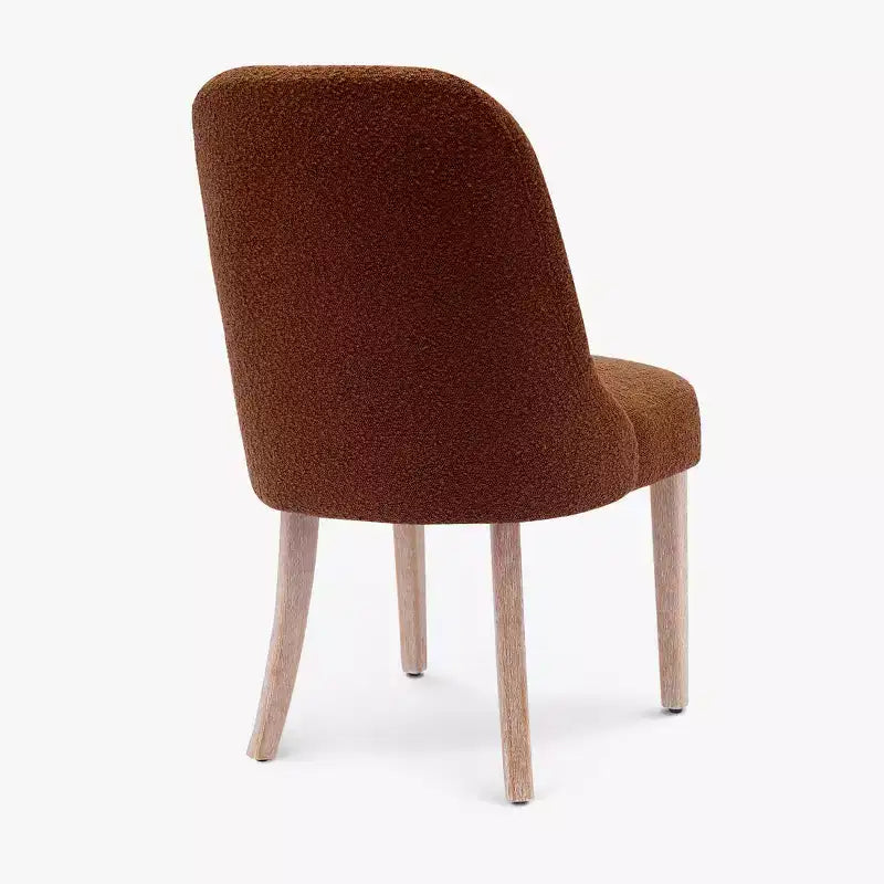 Chaise de salle à manger en bouclette rembourrée