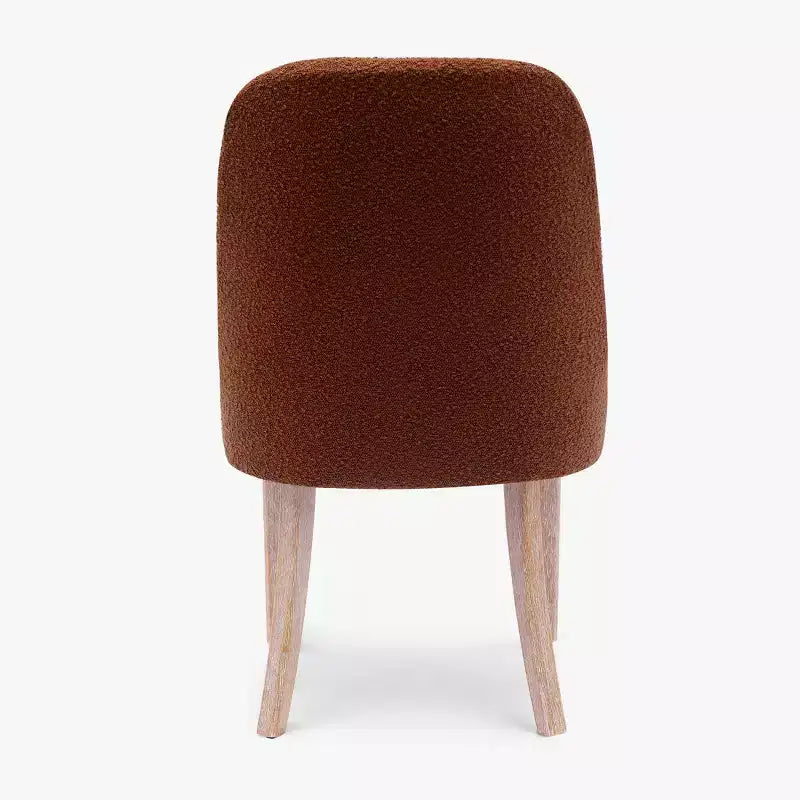 Chaise de salle à manger en bouclette rembourrée