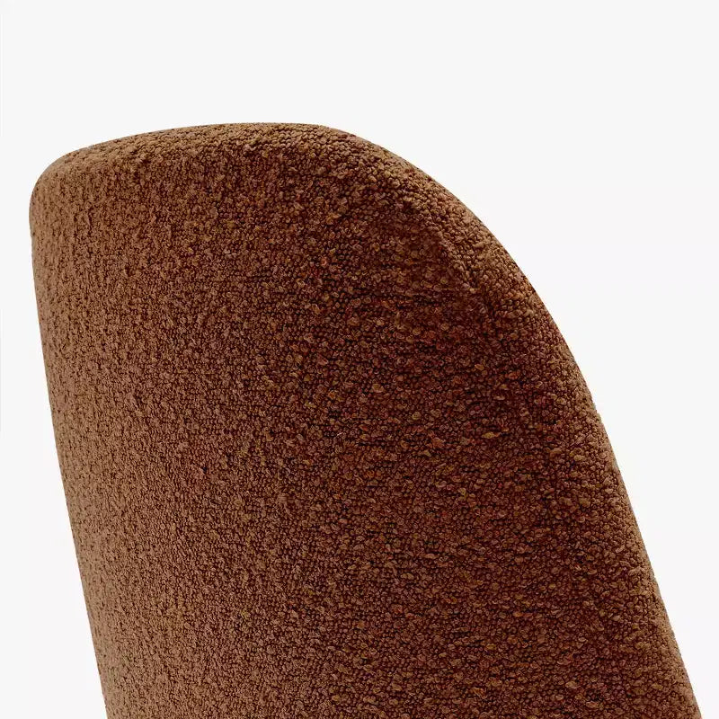 Chaise de salle à manger en bouclette rembourrée