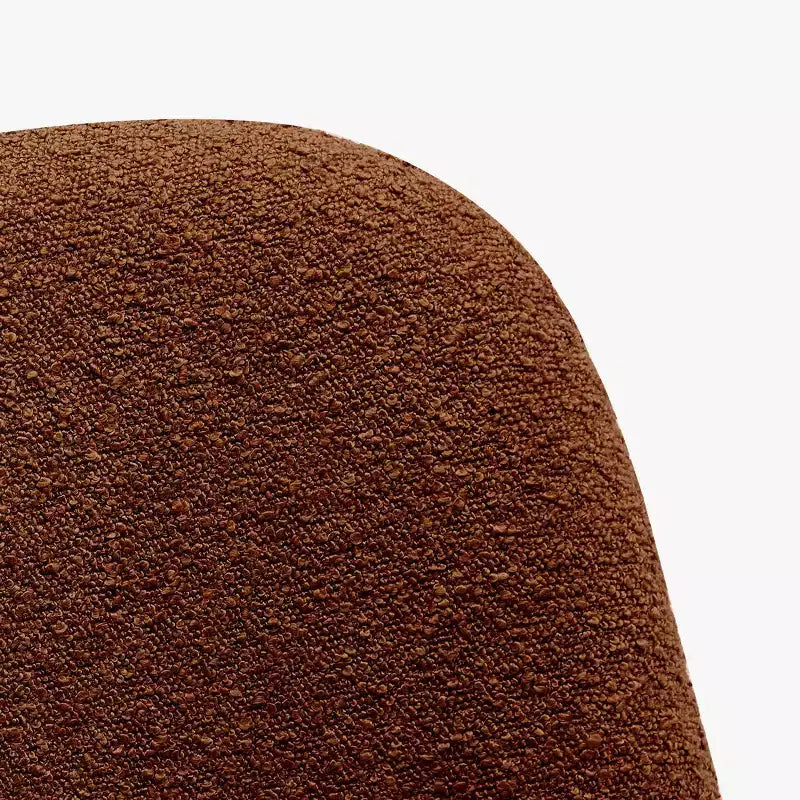 Chaise de salle à manger en bouclette rembourrée