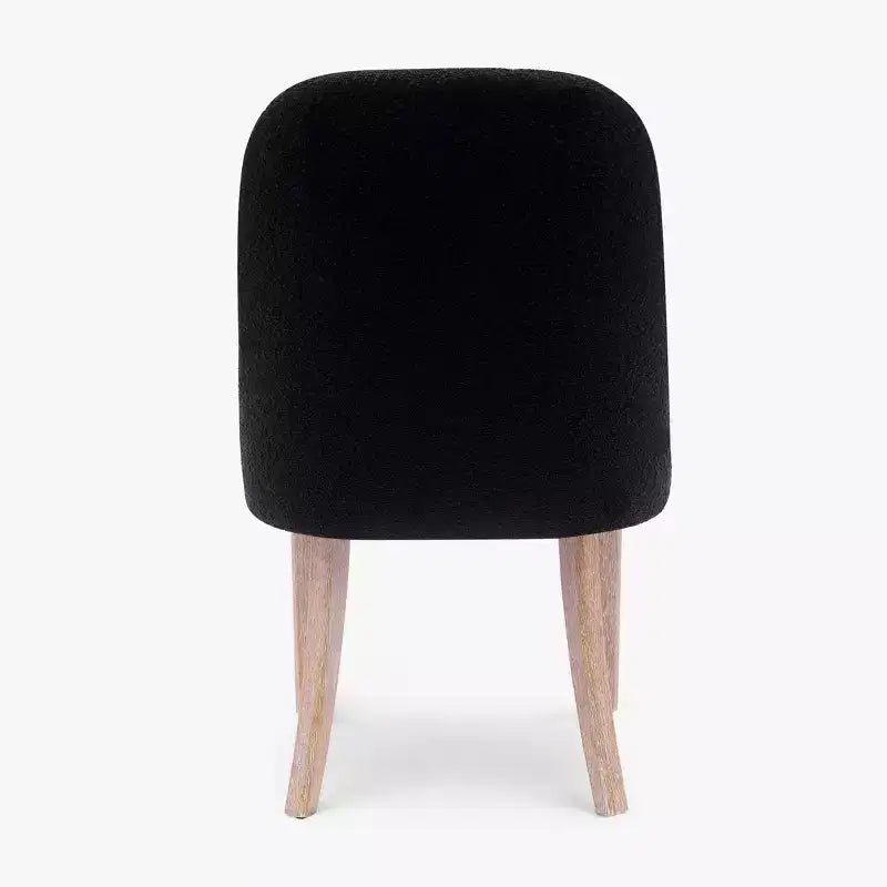 Chaise de salle à manger en bouclette rembourrée