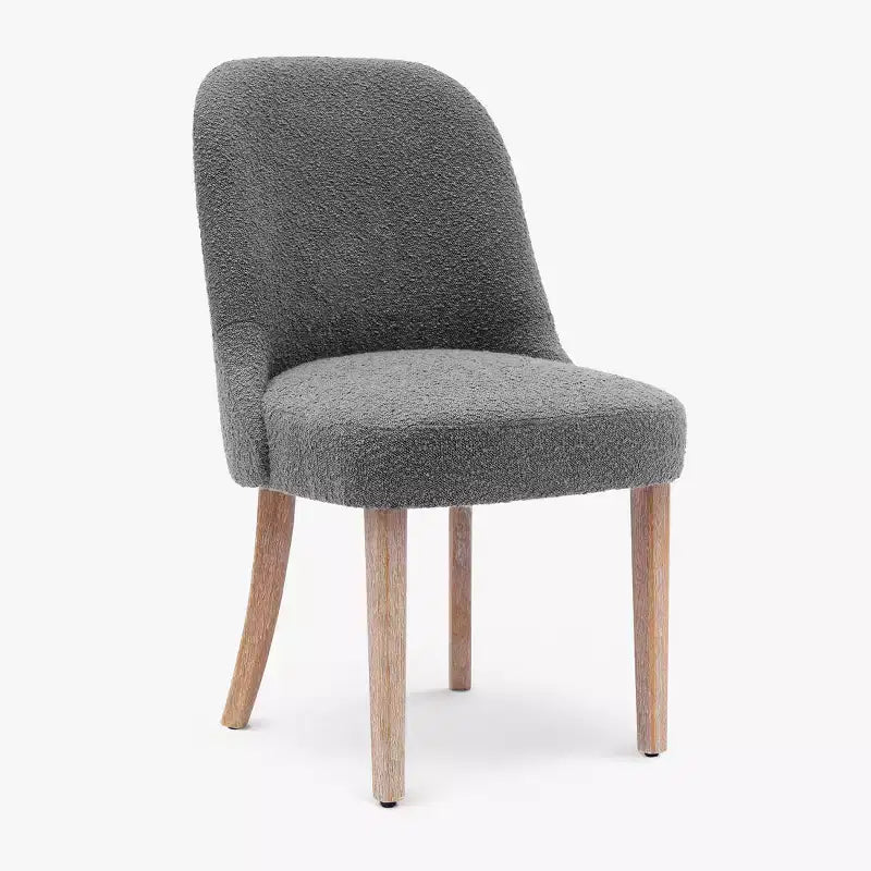 Chaise de salle à manger en bouclette rembourrée